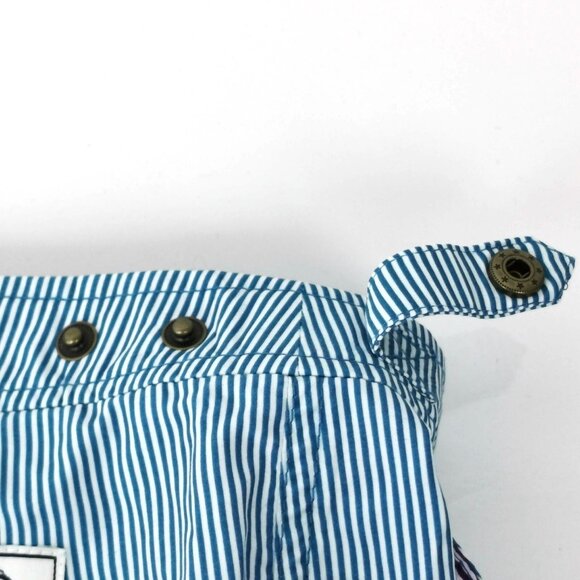 Ted Baker Swim Trunks Mens Blue Stripe Size 7 3XL Purple Lobster Liner New - Picture 7 of 8